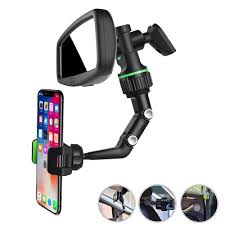 Suporte Veicular 2 em 1 – Celular e GPS no Retrovisor