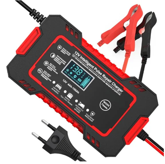 ⚡ Carregador Inteligente Power 12V – Automático, Display Digital e Reparo por Pulso