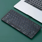⌨️ Teclado Mini Multimídia com Fio – Compatível com PC, Notebook, TV, iPad e Android