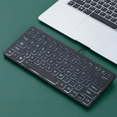 ⌨️ Teclado Mini Multimídia com Fio – Compatível com PC, Notebook, TV, iPad e Android