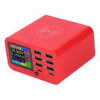 ⚡ Estação de Carregamento Rápido com 8 Portas USB – Display de Corrente e Carregamento Inteligente