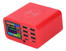 ⚡ Estação de Carregamento Rápido com 8 Portas USB – Display de Corrente e Carregamento Inteligente