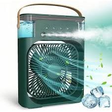 ❄️ Mini Ar-Condicionado Portátil 3 em 1 – Ventilador, Umidificador e Luz LED