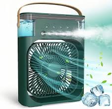 ❄️ Mini Ar-Condicionado Portátil 3 em 1 – Ventilador, Umidificador e Luz LED