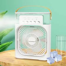 ❄️ Mini Ar-Condicionado Portátil 3 em 1 – Ventilador, Umidificador e Luz LED