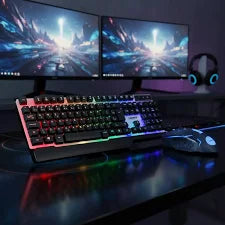 Kit Gamer GTX350 – Teclado e Mouse com LED Backlight, USB, Para PC e Notebook – Combo Gamer Preto