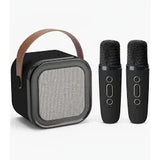Caixa de Som Bluetooth Portátil com Microfone Duplo – Speaker Wireless para Karaokê, Festa e Música