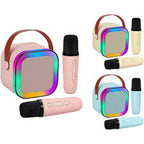 Caixa de Som Bluetooth Portátil com Microfone Duplo – Speaker Wireless para Karaokê, Festa e Música