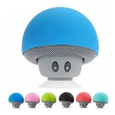Mini Caixa de Som Bluetooth Cogumelo Portátil com Ventosa – Alto-falante Sem Fio para Celular, PC e Tablet – Design Fofo Rosa
