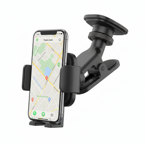 Suporte Veicular 2 em 1 – Celular e GPS no Retrovisor